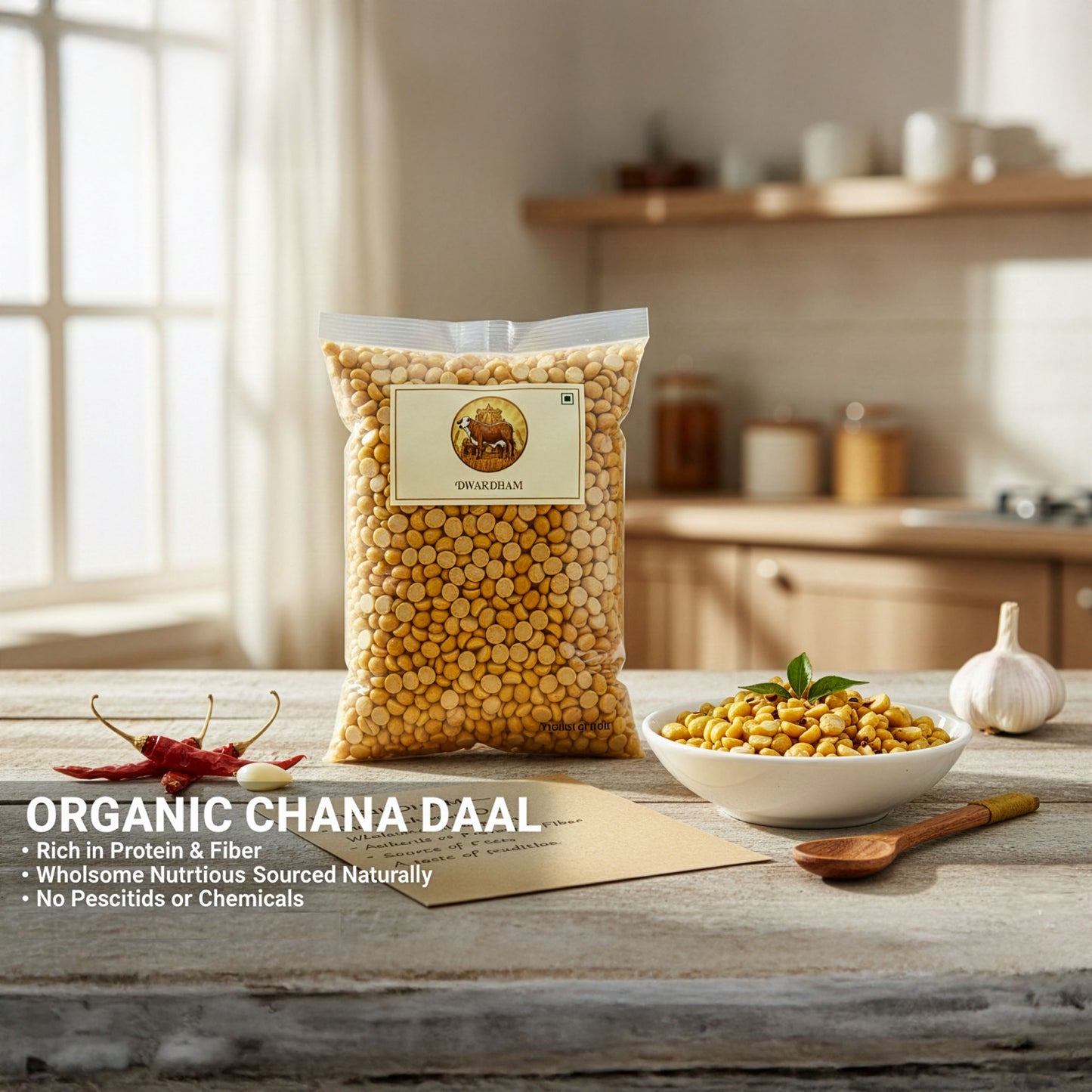 DwarDham Natural Chana Daal | Pure & Unpolished